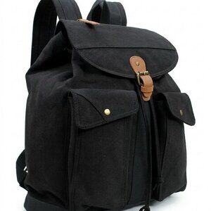 16" Sport Canvas Backpack C06BLK
